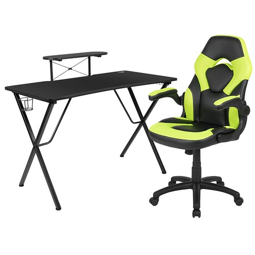 Scrivania gaming nera - gaming, sedia