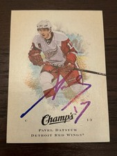 Firmato 2008-09 Upper Deck Champ's Pavel Datsyuk #76 HOF Auto Red Wings Raro!