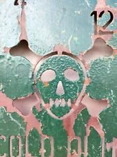 Vecchio Cartello Pericolo di Morte in metallo Vintage originale