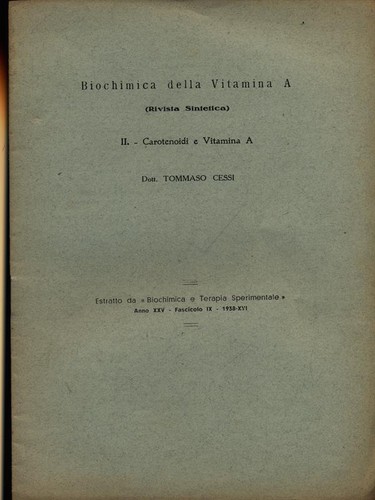 Biochimica della vitamina - vitamina, a