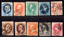 US 1879 SCOTT #182-191 SET