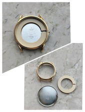 80s UNIVERSAL GENEVE QUARTZ Ref 543222 VINTAGE GOLD PLATED CASE WATCH UHREN 32mm