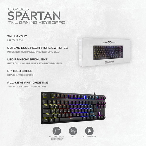 White shark spartan - spartan,, tastiera