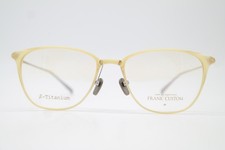 Occhiali Frank Custom FT7119 Titanio Marrone Chiaro Oro Ovale Montatura Nuova
