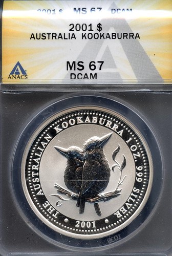 2001 argento kookaburra - 2001, $1
