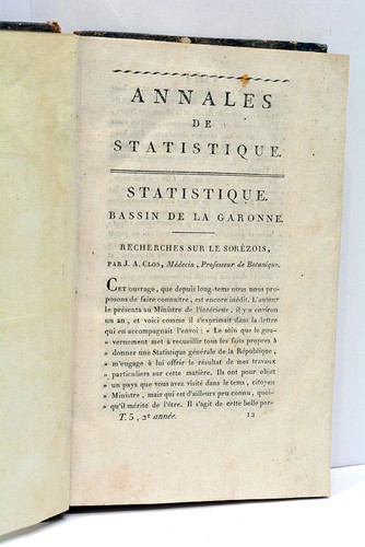 Livre ancien statistique - livre,