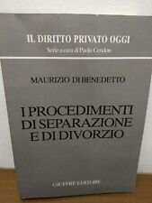il diritto privato oggi giuffrè i procedimenti di separazione e di divorzio M.Di