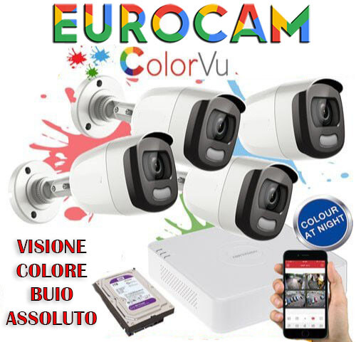 Dvr canali 5mpx 4 camere - +,