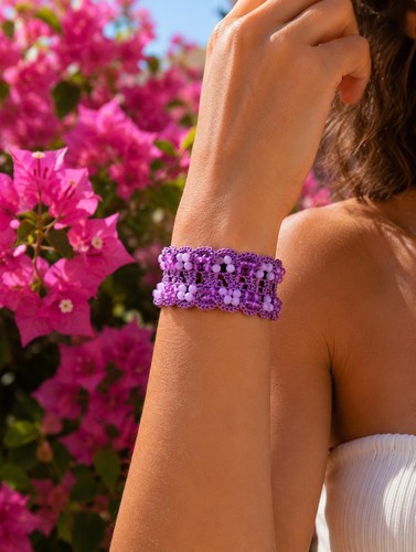 Bracciale fascia filo lurex - bracciale, a