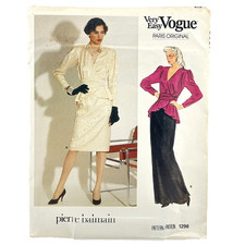 Top e gonna Vogue Paris originale modello Pierre Balmain 1298 non tagliati FF taglia 12