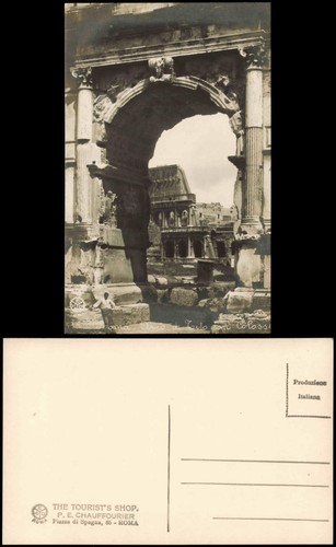 Cartolina roma arco con - roma,