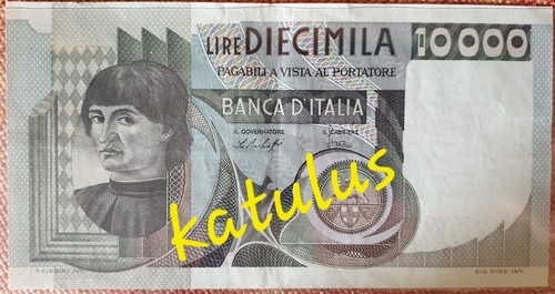 Diecimila lire banconota - lire,