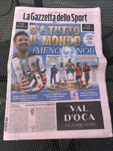 Giornale calcio giugno 2026 - giornale,