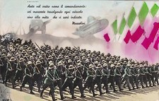 Militari: Truppe Italiane Marciano - cart. lucida a colori - Fotocelere