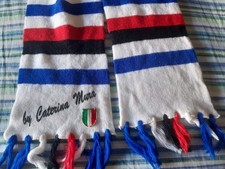 SCIARPA SCARF VINTAGE 1991 FOOTBALL CALCIO SAMPDORIA. CATERINA MURA SCUDETTO
