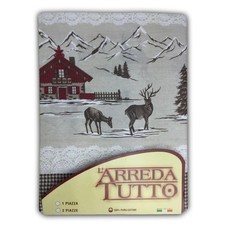 TELO ARREDO COPRITUTTO Gran FOULARD Copriletto COPRIDIVANO TESSUTO Tirolese MONT