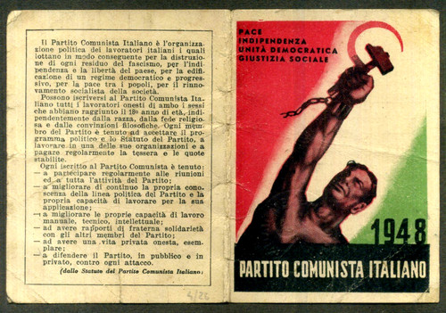 Tessera 1948 partito comunista - 1948,