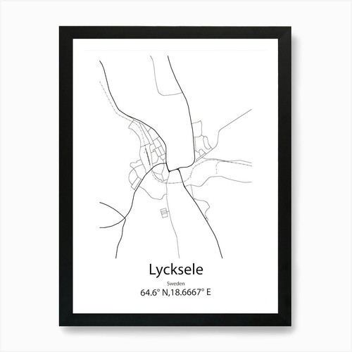Lycksele svezia mappa - lycksele,,
