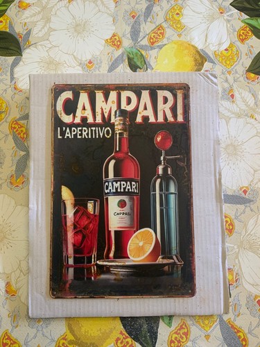 Insegna metallo campari - metallo,,