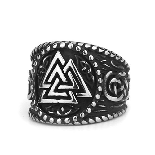 Anello runa triangolo odino - runa,