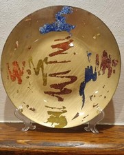 Piatto in vetro, decorato a