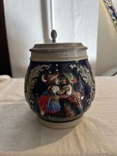 Boccale birra tedesco vintage Marzi & Remy Germania decorato bacia bevi ridi