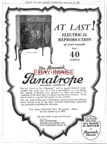 1928 advert for brunswick - advert,