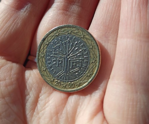 Moneta euro francia anno - moneta, 1
