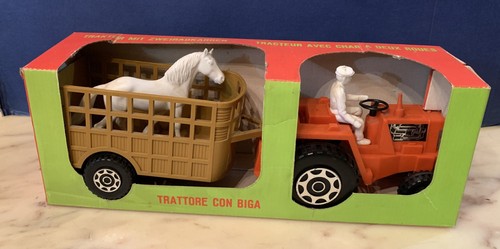 Vintage toy plastica trattore - vintage,