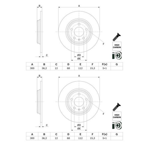 Dischi freno bosch 986 479 - 2,