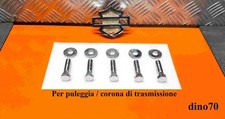 Harley Davidson bulloni cromati x puleggia corona Softail Dyna Sportster Touring