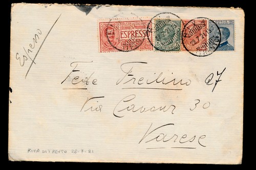 1921 italia storia postale - 1921,