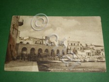 Cartolina Manfredonia ( Foggia ) - Mercato Pesce all' ingrosso 1943.