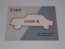 FIAT 1400 A BENZINA E DIESEL DEPLIANT BROCHURE PROSPEKT (K66)