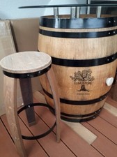 Botte rovere Sgabello da bar in legno di rovere "da doghe di barriques "  70 CM