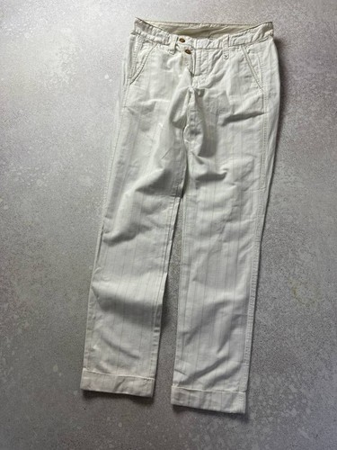 Pantaloni bianchi righe ddp - a,