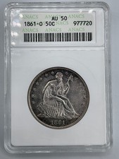 1861 O Liberty seduto mezzo