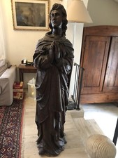 Una scultura in legno di noce, 1700 statua di San Giovanni