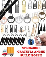 cerniera ricambio zip riparazione lampo cursore jeans giacca borse cerniere inox