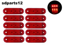 10 X Luce Ingombro 3 Led Rosso