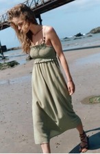 Abito midi ZARA kaki con