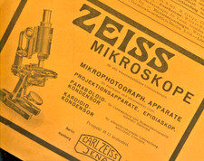 LEITZ microscopio antiquariato "CARL ZEISS JENA" copertina datata 1919 EPIDIASCOP