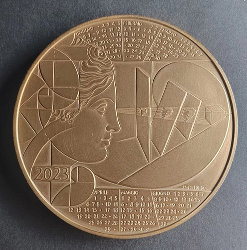 Medaglia bronzo calendario - medaglia,