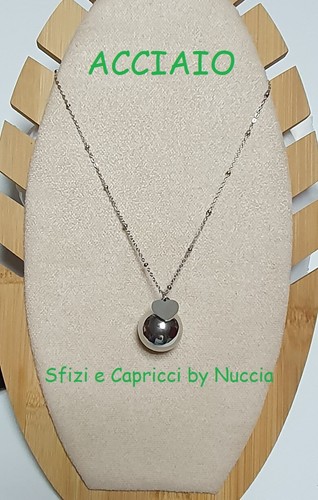 Collana sonaglio acciaio - sonaglio,