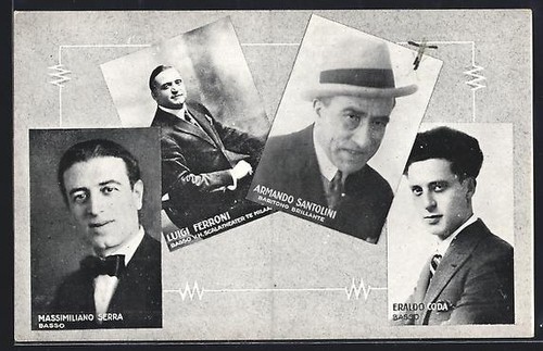 Cartolina ritratti cantanti - cartolina,