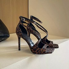 Sandali Leopardati Con