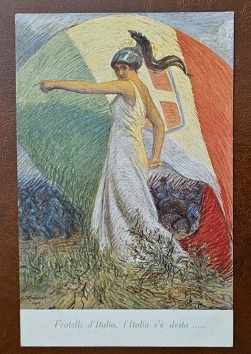 Cartolina fratelli italia - fratelli, d'italia