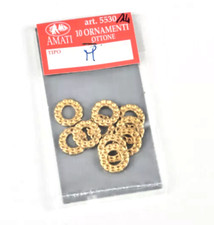 Ornamenti ottone tipo M (10 pz) AM5530-14 - amati modellismo 13mm