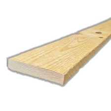 Listello in legno di abete grezzo, sezione 9,5x2,2 cm, lunghezza 400 cm