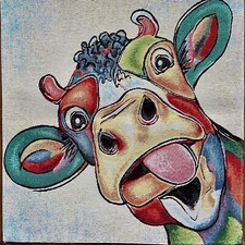MUCCA Cow TESSUTO GOBELIN PER